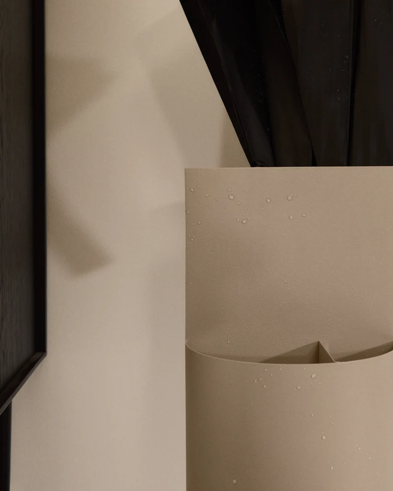 Atin beige metal small umbrella stand