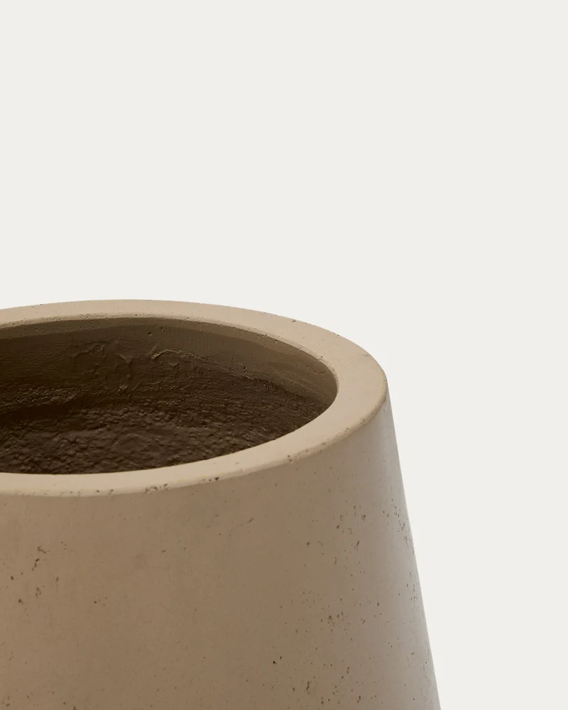 Calun beige cement planter Ø 50cm