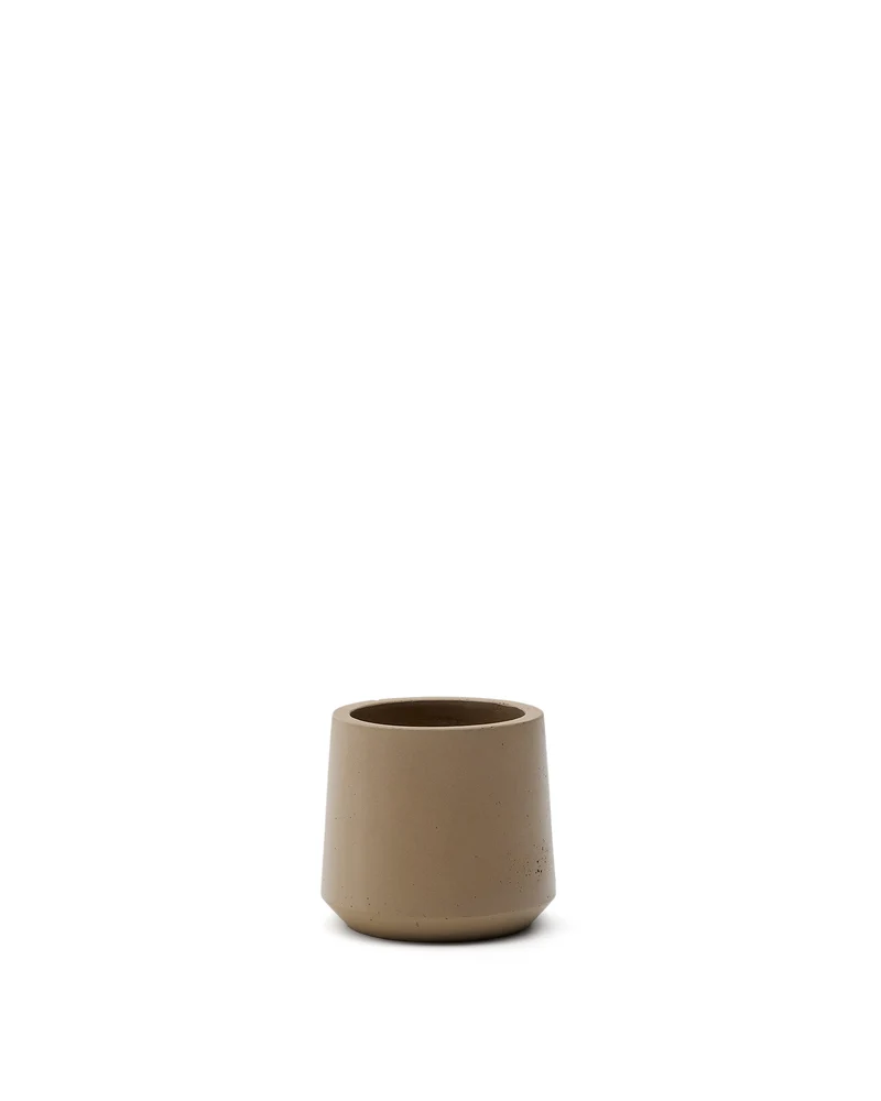 Calun beige cement planter Ø 32cm