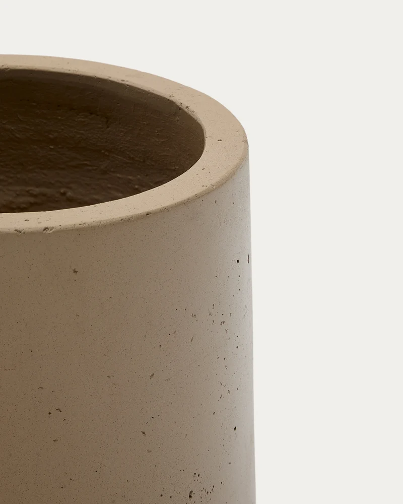 Calun beige cement planter Ø 32cm