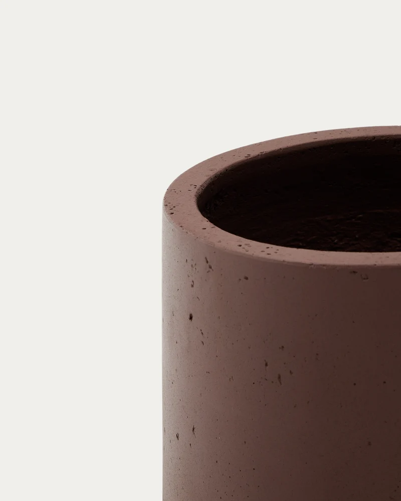 Calun maroon cement planter Ø 32cm
