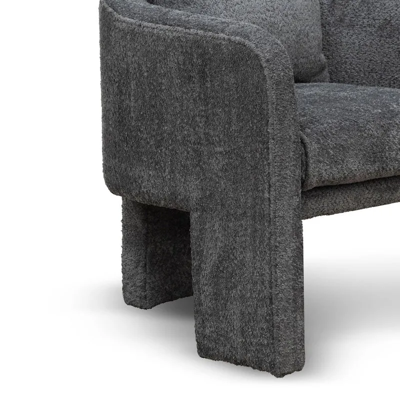 Fauteuil LIAM velours gris anthracite