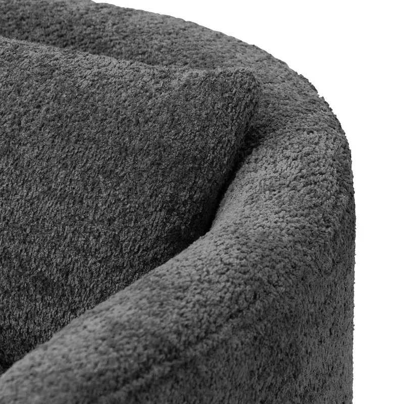 Fauteuil LIAM velours gris anthracite