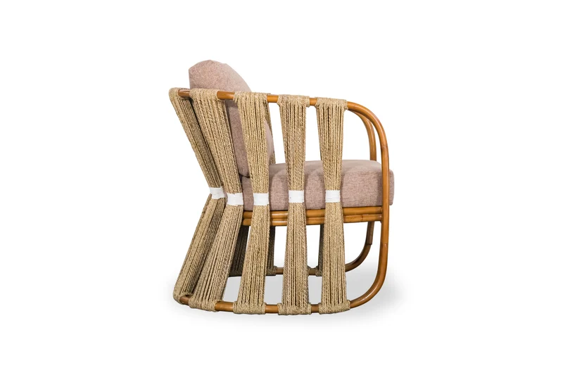 Fauteuil sablier tressé