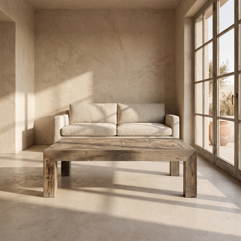 Table basse rectangulaire en orme MIA
