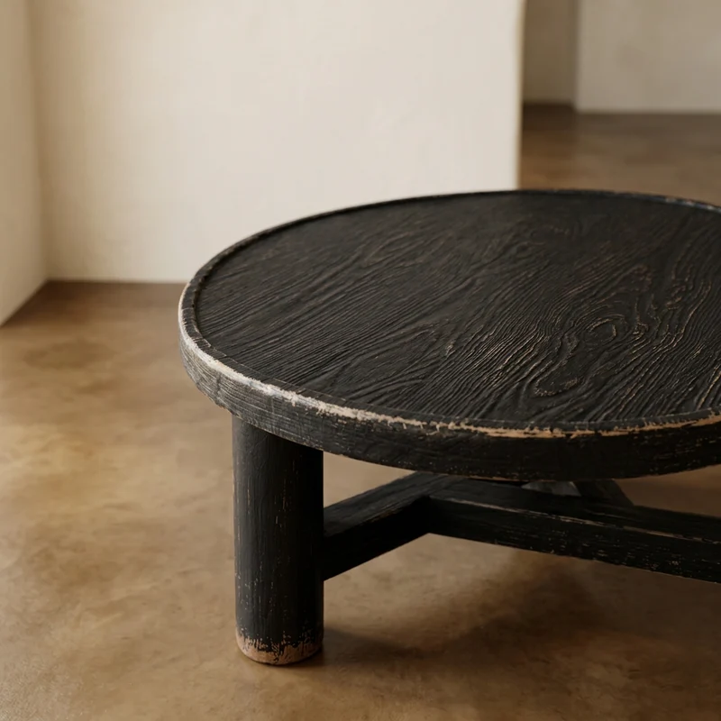 Table basse ANNA ronde en bois Ø70 cm