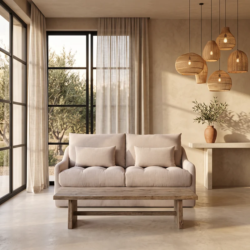 Canapé LAGUNA Beige 2 places