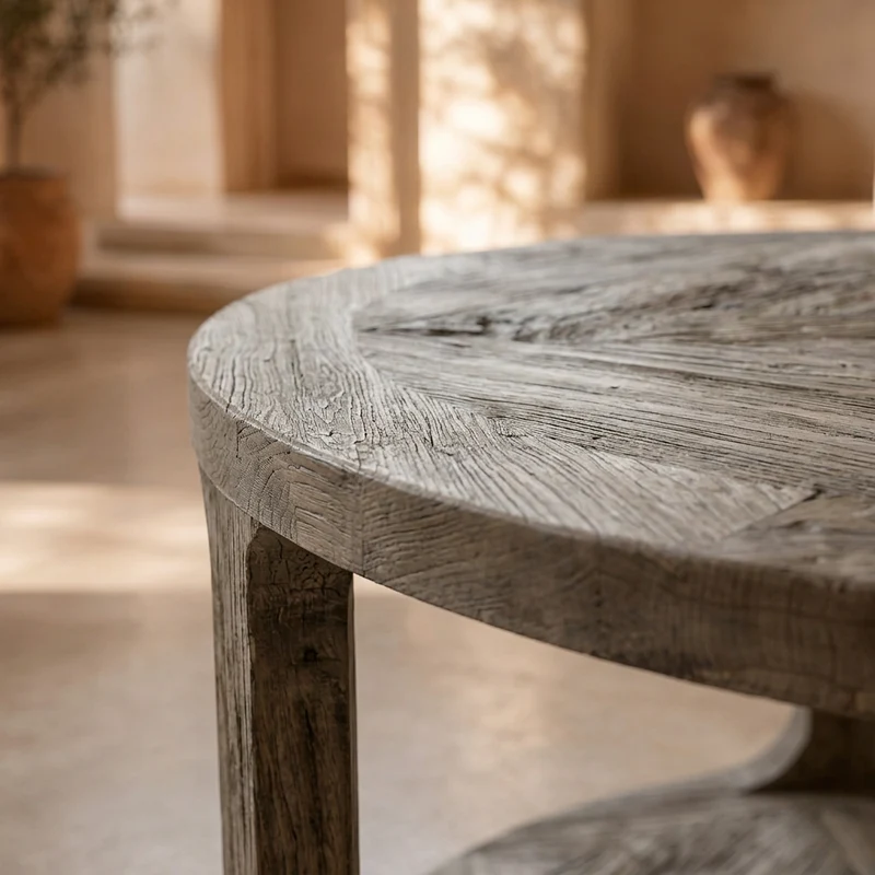 Table basse en Orme Ø 60 cm