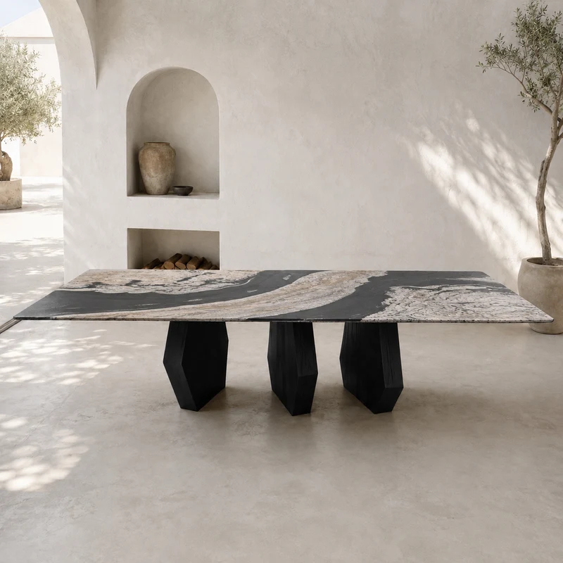 Table à manger Venea 3 pieds 320x120 cm