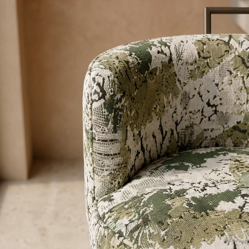 Tabouret DANA imprimé fleuri