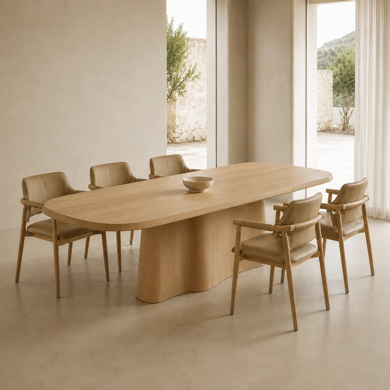 Table à manger Osaka en Orme clair 240 × 120 cm