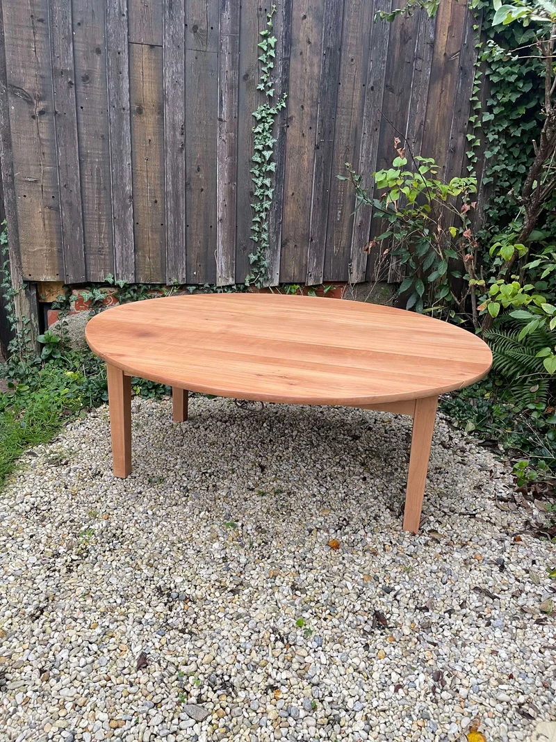 Table basse ronde rabattable