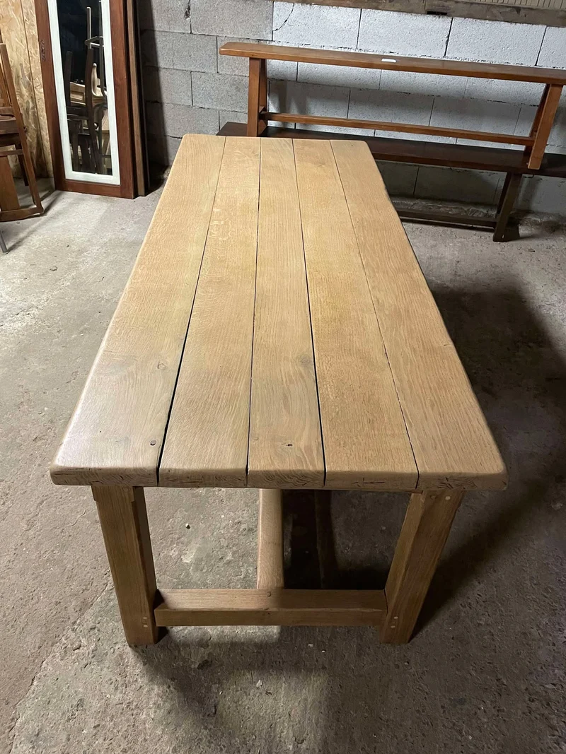 Table de ferme en chêne