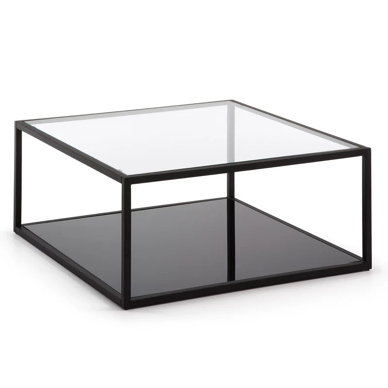 Blackhill black square coffee table 80 x 80 cm