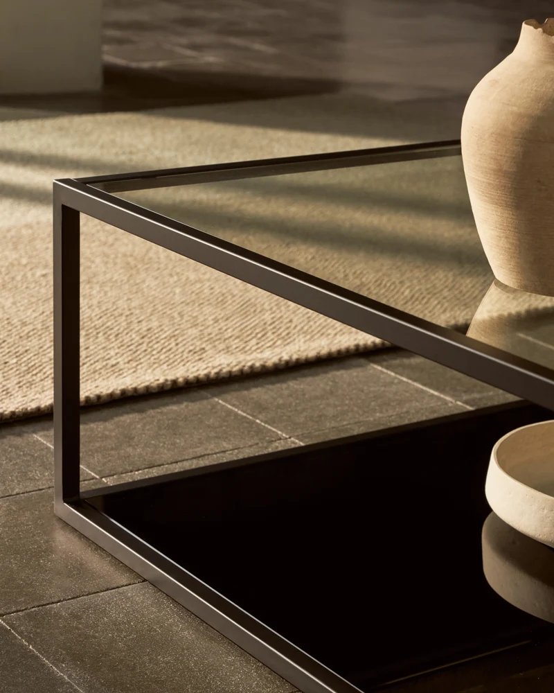 Blackhill black square coffee table 80 x 80 cm