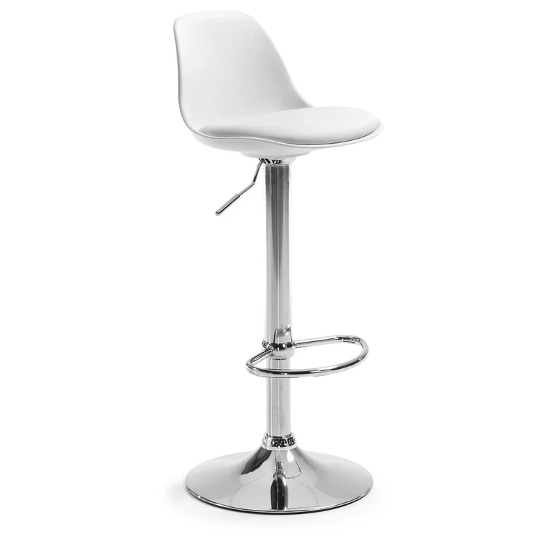 Orlando-T barstool white height 60-82 cm