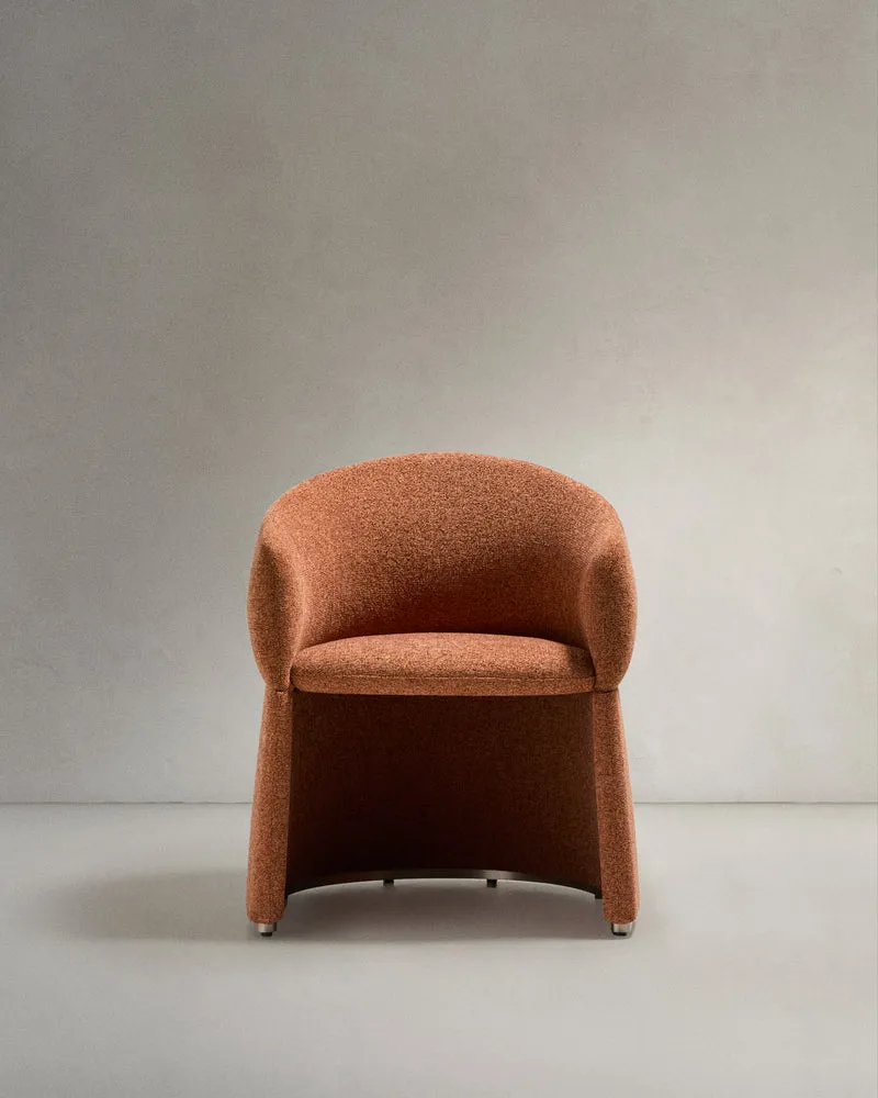 Bosca terracotta chenille chair