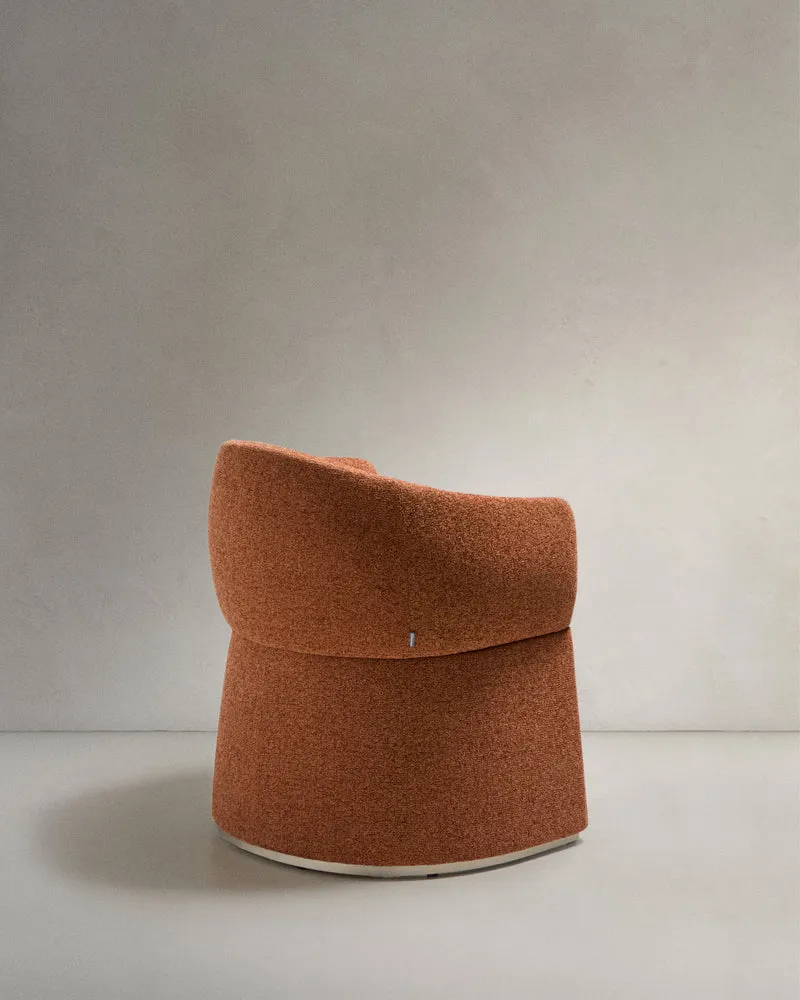 Bosca terracotta chenille chair