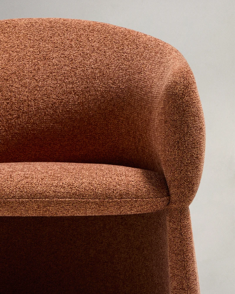 Bosca terracotta chenille chair