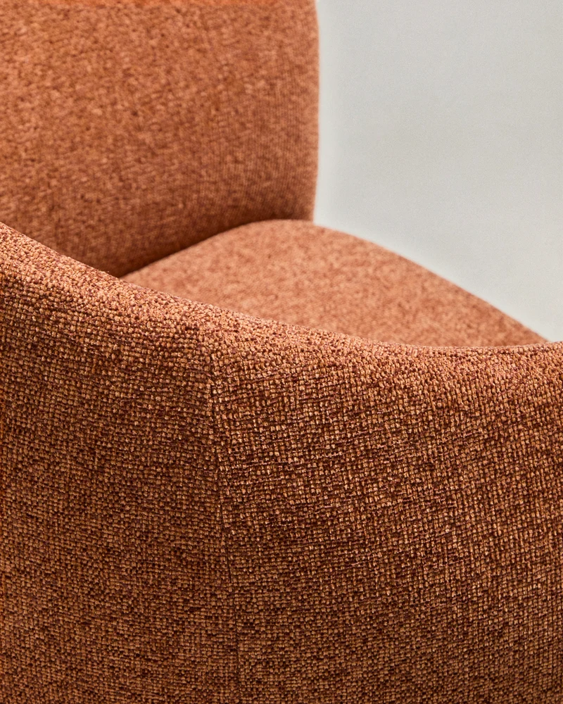 Bosca terracotta chenille chair