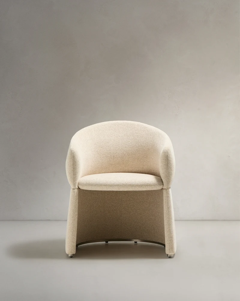 Bosca beige chenille chair