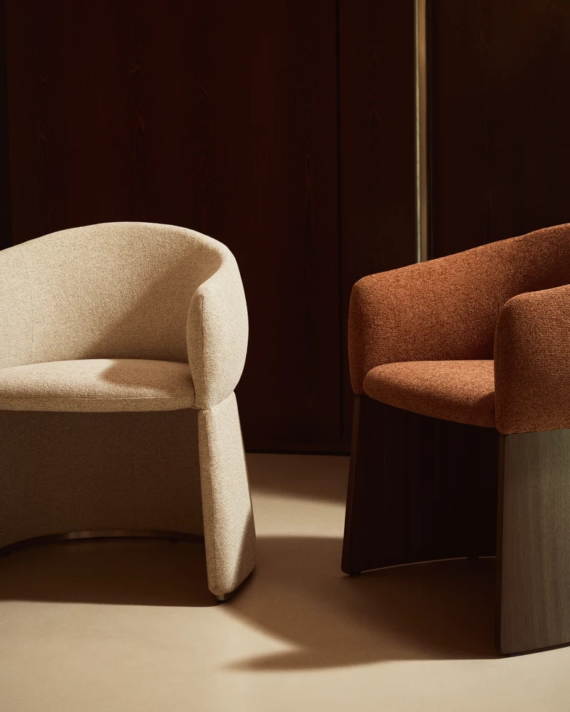 Bosca beige chenille chair