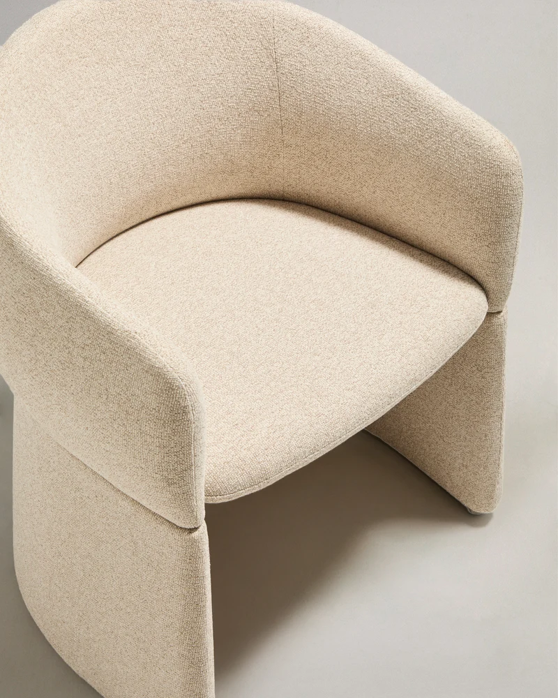 Bosca beige chenille chair