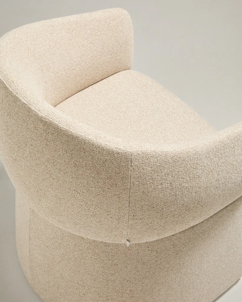 Bosca beige chenille chair