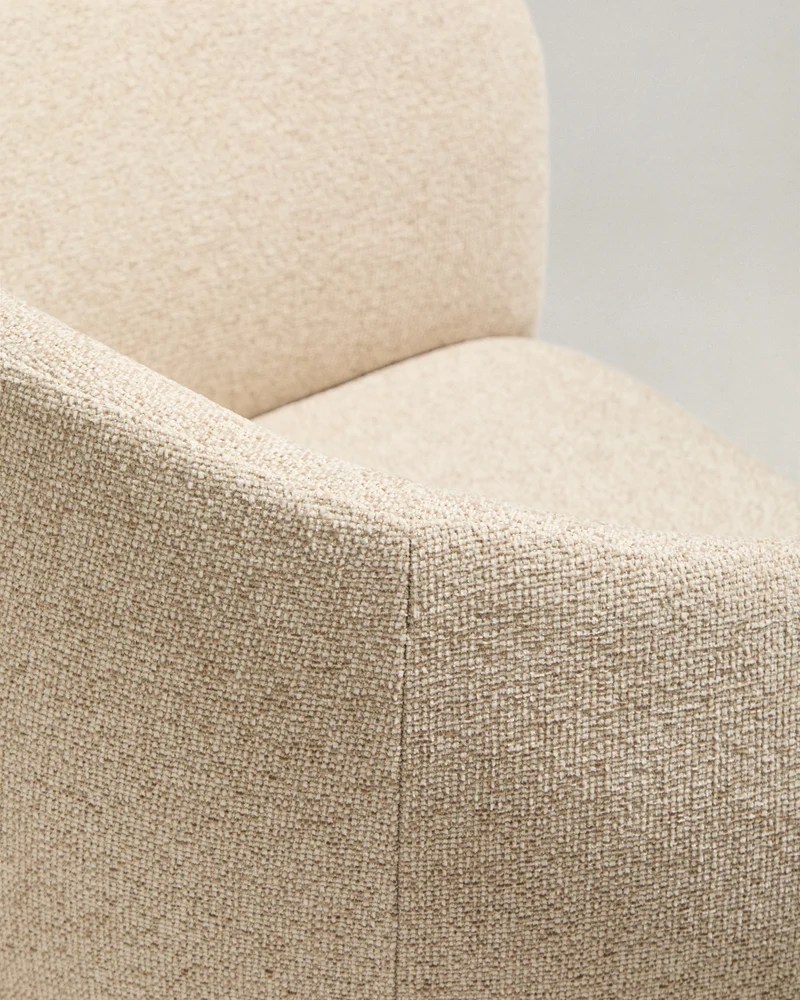 Bosca beige chenille chair