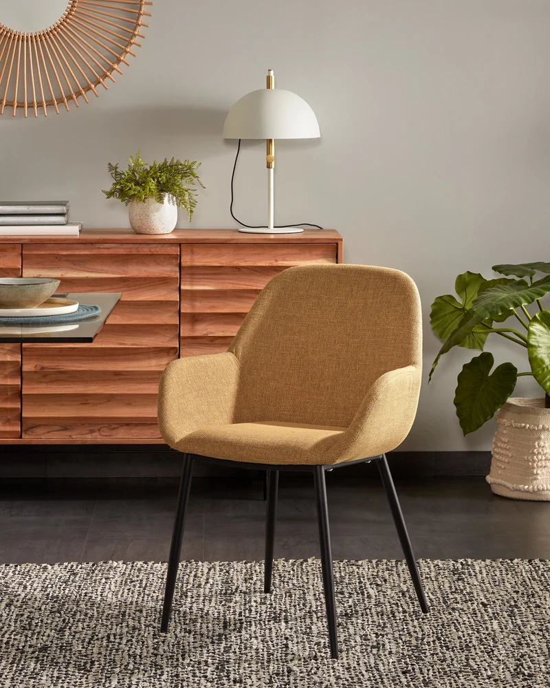 Konna Chair mustard & Black leg