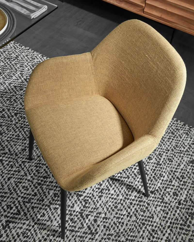 Konna Chair mustard & Black leg