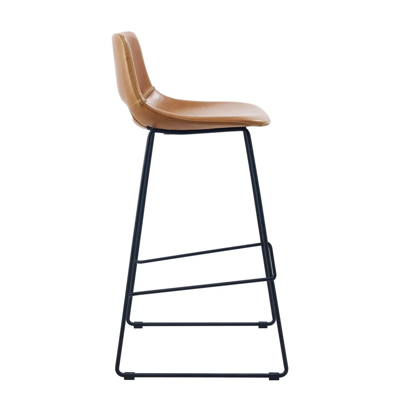 Brown synthetic leather Zahara barstool 76 cm