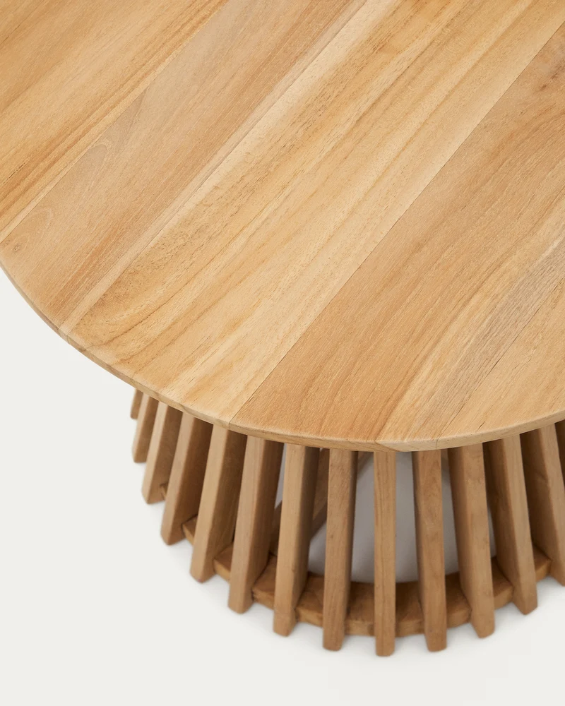 Jeanette round solid teak wood side table, Ø 50 cm