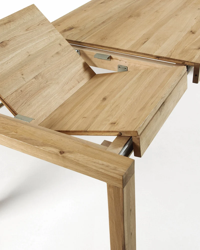 Briva extendable table with a natural oak wood finish, 200 (280) x 100 cm
