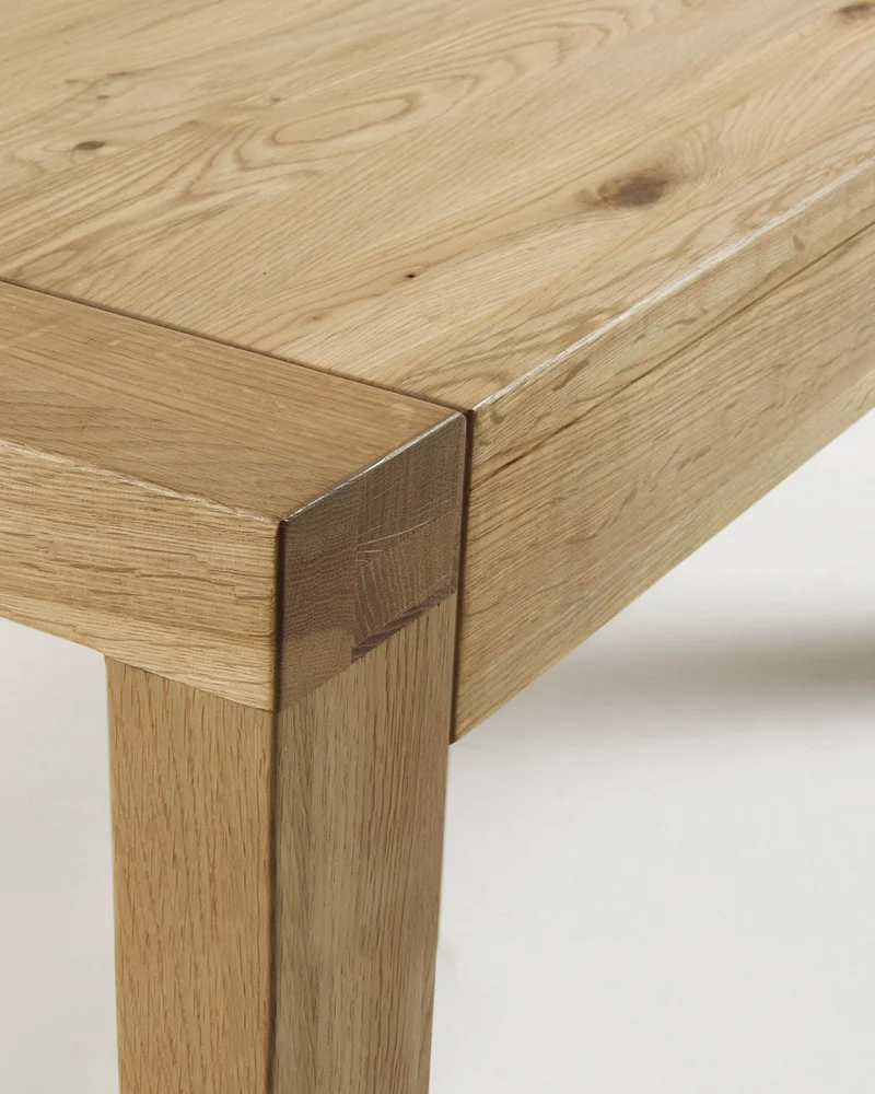 Briva extendable table with a natural oak wood finish, 200 (280) x 100 cm