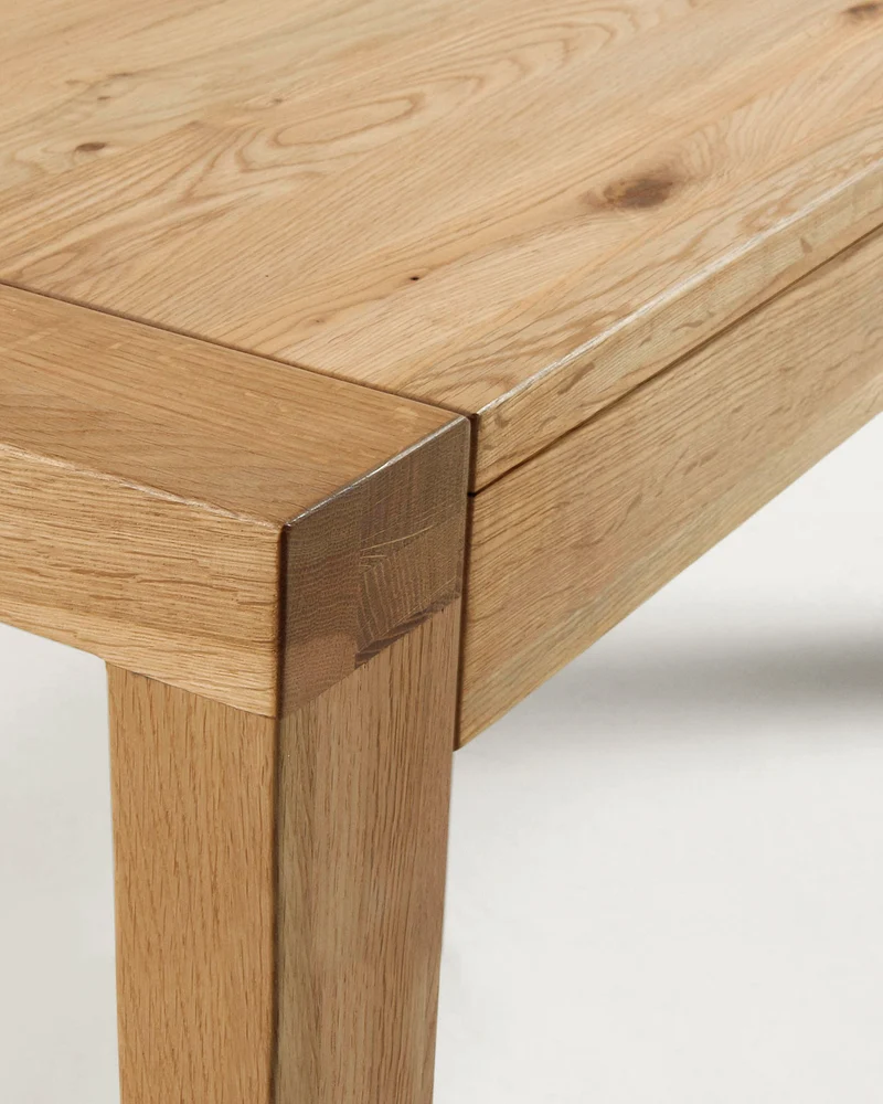 Briva extendable table with a natural oak wood finish, 180 (230) x 90 cm