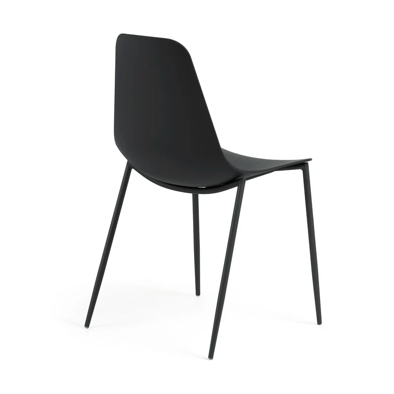 Whatts chair with steel legs in black finnish