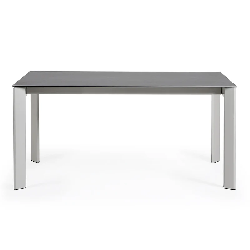 Axis porcelain extendable table in Volcano Rock finish with grey legs 160 (220) cm