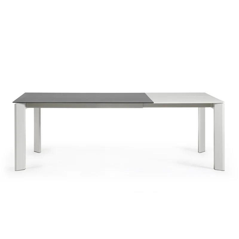 Axis porcelain extendable table in Volcano Rock finish with grey legs 160 (220) cm