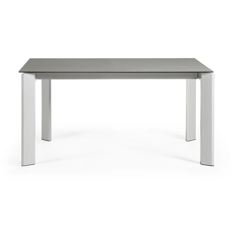 Axis porcelain extendable table in Hydra Lead finish with grey legs 160 (220) cm