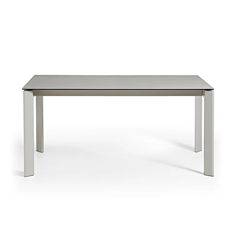 Axis porcelain extendable table in Hydra Lead finish with grey legs 160 (220) cm