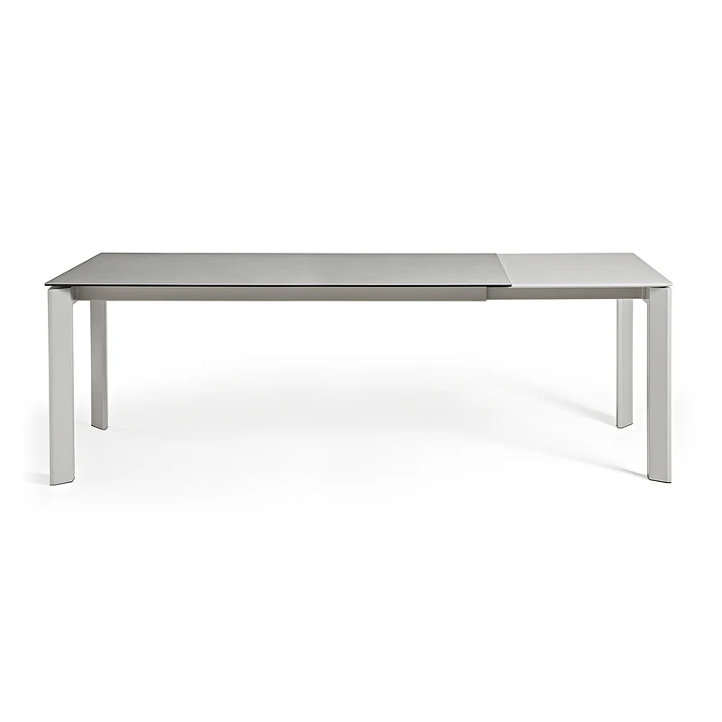 Axis porcelain extendable table in Hydra Lead finish with grey legs 160 (220) cm