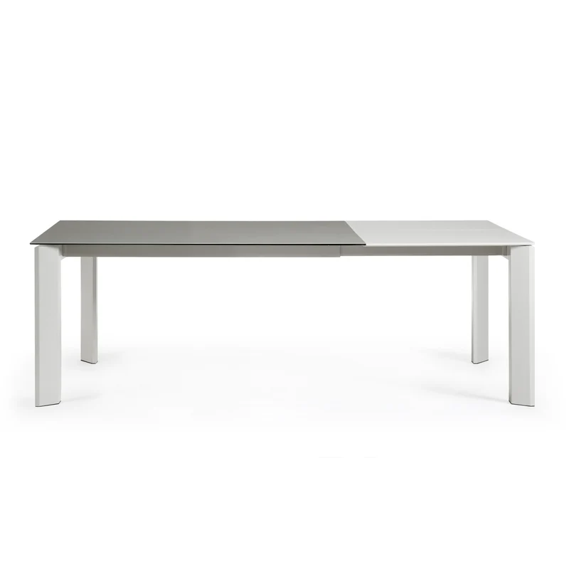 Axis porcelain extendable table in Hydra Lead finish with grey legs 160 (220) cm