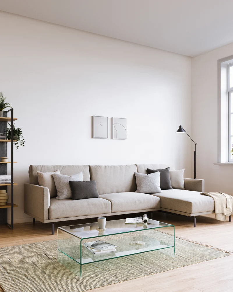 Burano glass coffee table 110 x 55 cm