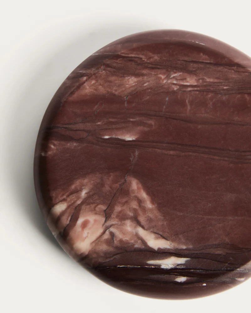 Meran set of 4 burgundy marble coasters