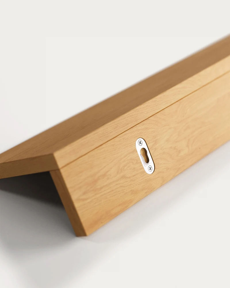 Abilen oak veneer shelf with natural finish, 80 x 15 cm, FSC™ 100% certified