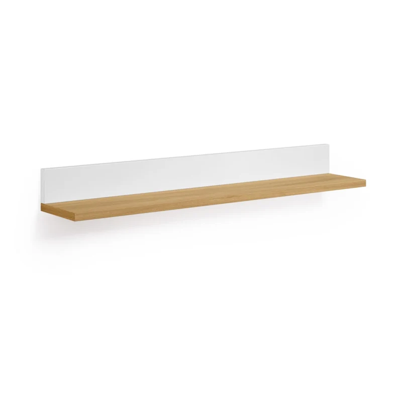 Abilen shelf in oak veneer and white lacquer 80 x 15 cm FSC 100%