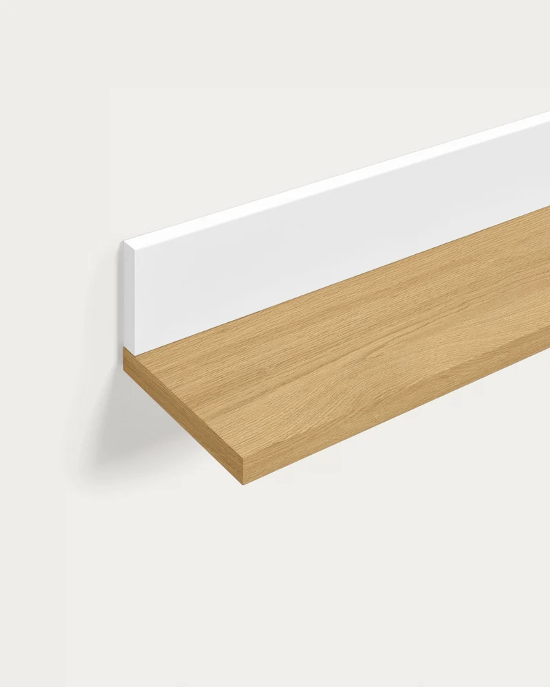 Abilen shelf in oak veneer and white lacquer 80 x 15 cm FSC 100%