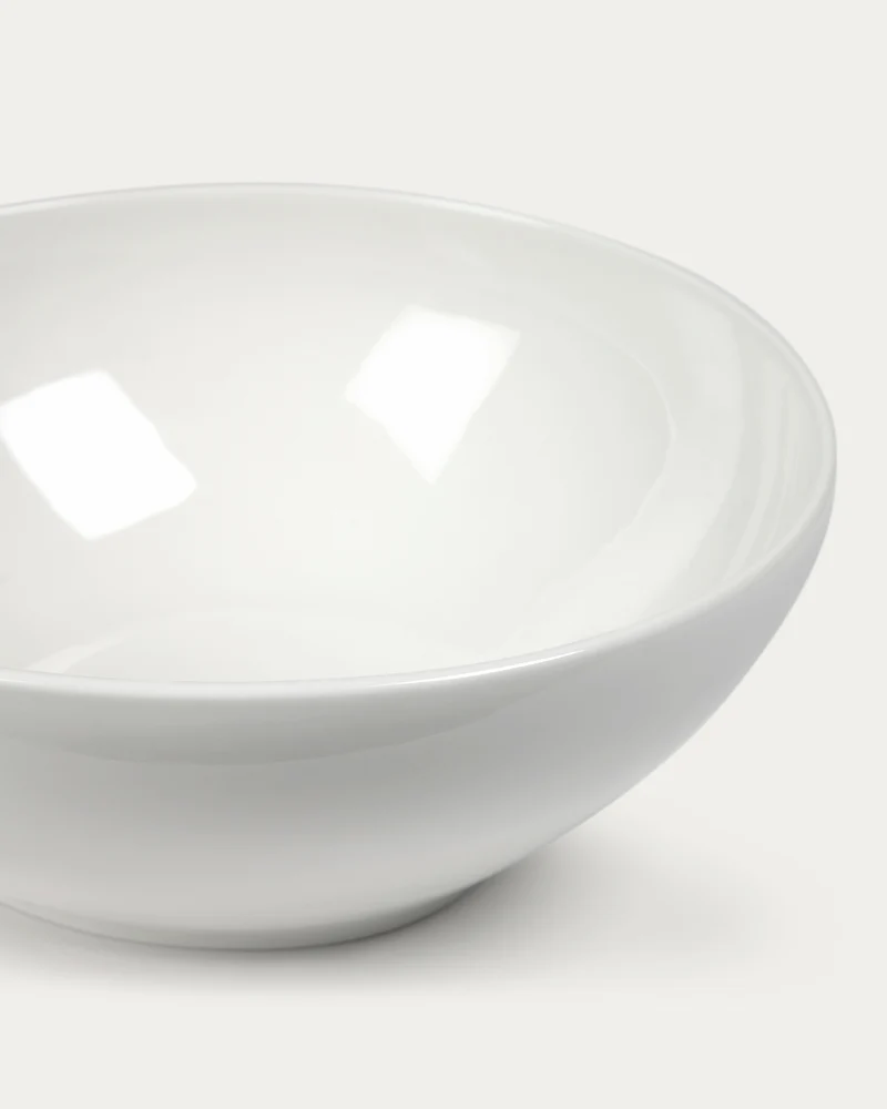 Pahi large round porcelain bowl in white