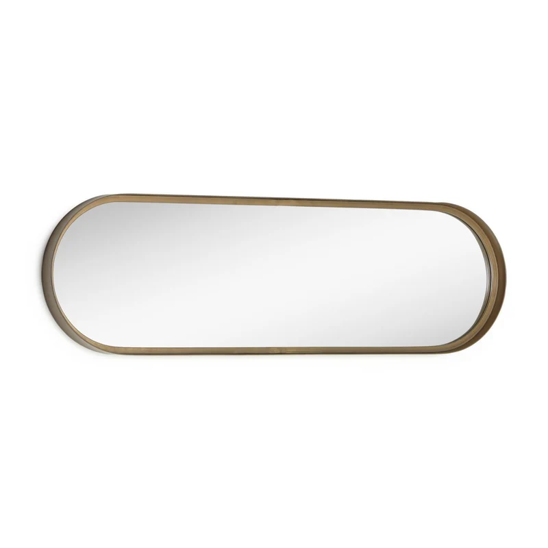 Tiare gold metal wall mirror 31 x 101 cm